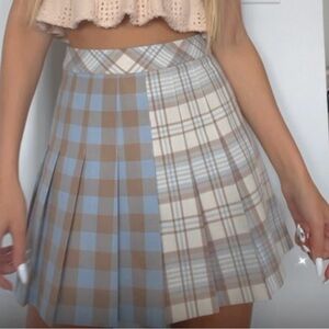 Sunday best mini plaid skirt